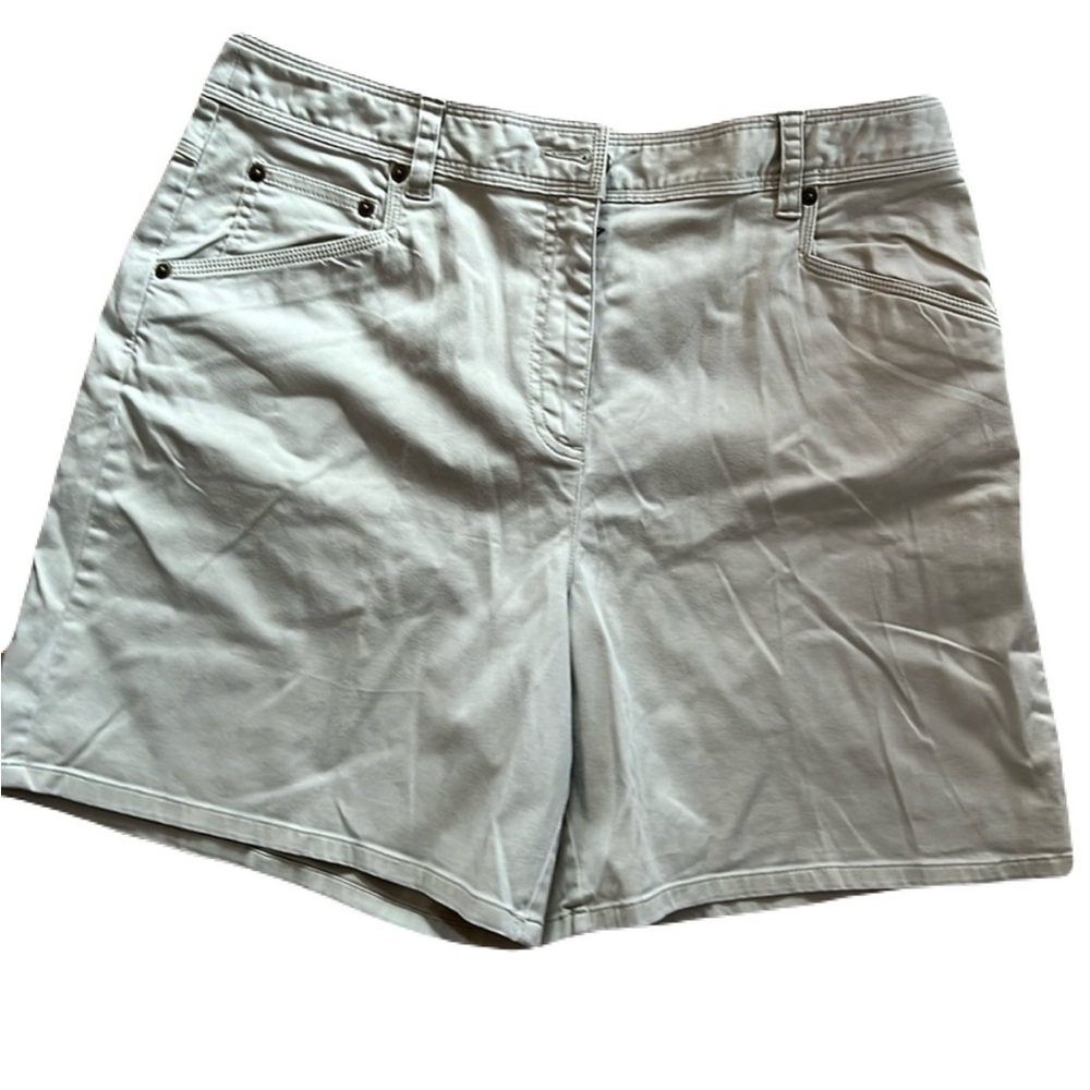 Talbots Tan Stretch five pocket 98% cotton 2% Lycra Sz 14 shorts